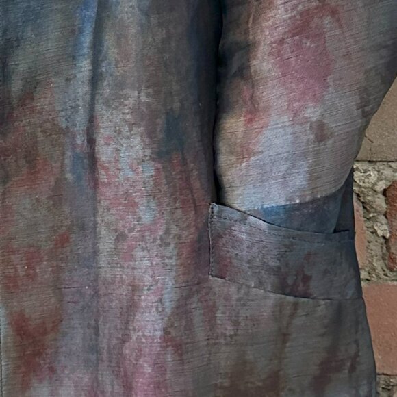 Louben Silk Jacket – Copper-Blue Tones – Size 6 (Fits 8/10) - Picture 8 of 8